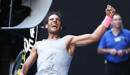 Aus Open PHOTOS: Nadal, Kyrgios advance; Wozniacki survives scare