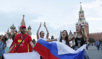 PICS: Russia parties as Spain shoot-out win keeps World Cup dream alive