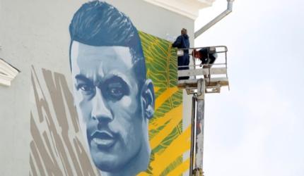 World Cup diary: Neymar joins Messi and Ronaldo in Kazan mural club