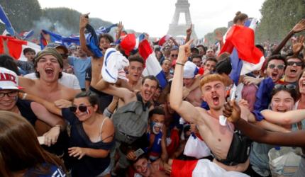 PIX: French fans go wild from Paris to Moscow after World Cup win