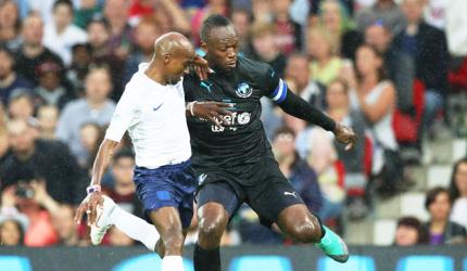 Soccer Aid PHOTOS: When Mo Farah duelled with Usain Bolt for charity