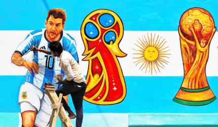 PHOTOS: As FIFA World Cup nears India catches football fever