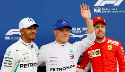 Bottas on pole in Austria with Hamilton second