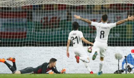 Football Briefs: Uruguay win China Cup with Cavani strike against Wales