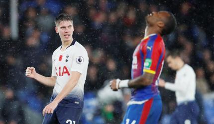 EPL PIX: Spurs beat Crystal Palace 1-0; Watford deny Saints