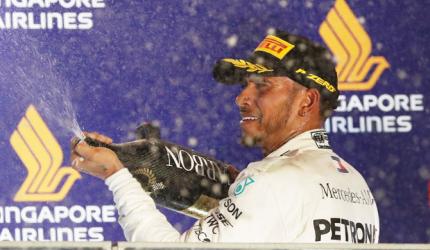 F1: Hamilton opens 40-point lead with Singapore GP triumph