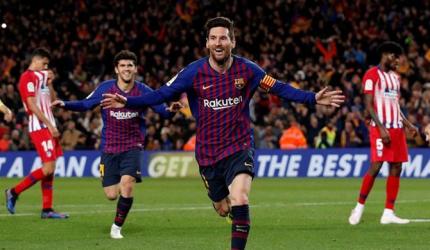 PICS: Suarez, Messi sink Atletico after Costa sees red