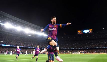 PICS: Messi's Barca in semis; Ronaldo's Juve stunned