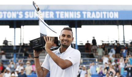 Tennis: Kyrgios fights off injury to win Citi Open