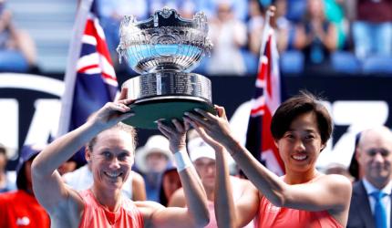 PHOTOS: Stosur-Zhang are Aus Open women's doubles champs