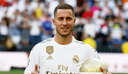 New Madridista Hazard unveiled at Bernabeu 