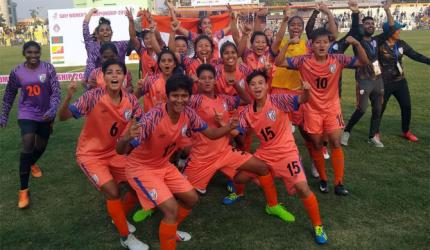 A high five for Indian women's football team...