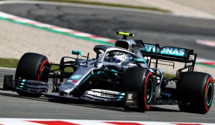 Bottas on pole in Spain for third race in a row