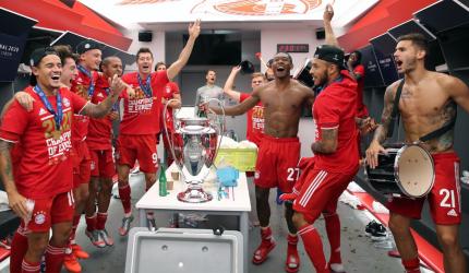 PIX: Champions Bayern celebrate triumph without fans