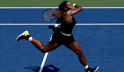 PIX: Serena battles to victory against Dutch qualifier