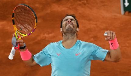 PHOTOS: Nadal shows Sinner no mercy to enter semis