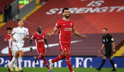EPL PHOTOS: Salah tricks as Reds down impressive Leeds