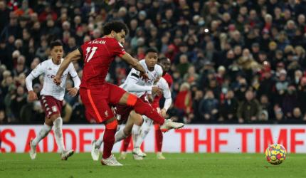 EPL PIX: Salah spoils Gerrard's Anfield return