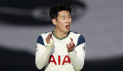 PIX: Son nets 100th goal as Spurs beat Leeds
