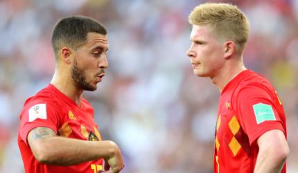 Belgium's de Bruyne, Hazard doubtful for Italy match