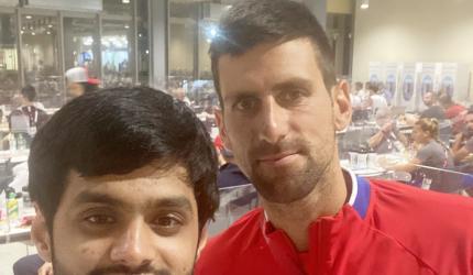 Selfie requests pile up for 'Mr Popular' Djokovic