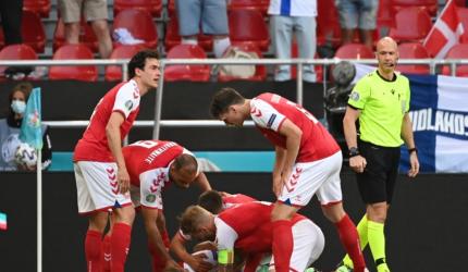 'Eriksen was able to speak before going to hospital'