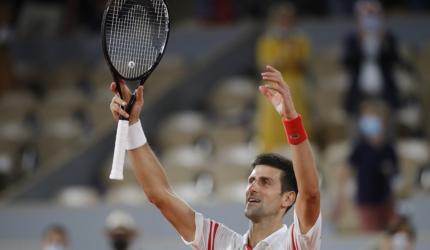 PIX: Djokovic topples Nadal in French Open SF classic