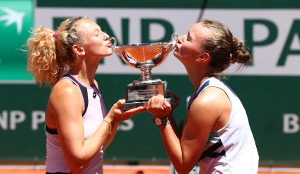 Krejcikova completes titles sweep in Paris
