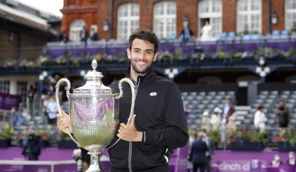 Berrettini wins Queen's crown; Humbert stuns Rublev