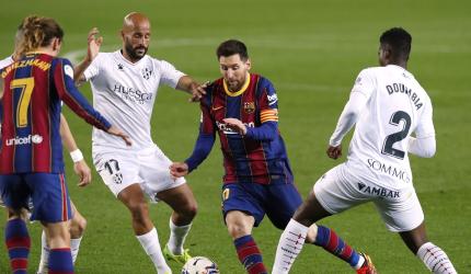 La Liga: Messi's double helps Barca thrash Huesca