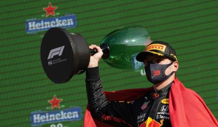 Verstappen triggers Dutch party with dominant home win