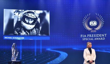 Schumacher's wife says F1 great 'different, but here'