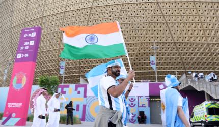 PIX: Fans throng Lusail Stadium ahead of FIFA WC final