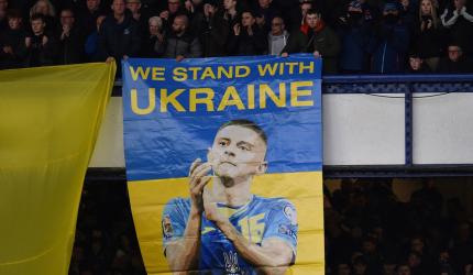 Ukraine solidarity, anti-war messages across stadiums