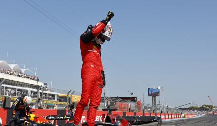 Leclerc on pole in France with Verstappen alongside