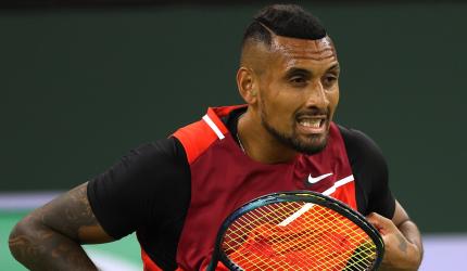 Smitten Kyrgios turns up heat at Indian Wells