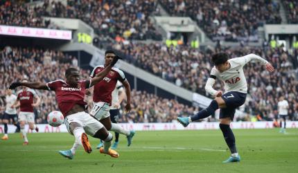 EPL PIX: Son brace takes Spurs to fifth spot