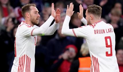 Eriksen marks emotional return to Parken Stadium 