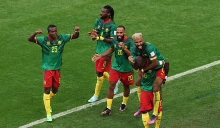 FIFA WC PIX: Cameroon rally to draw with Serbia