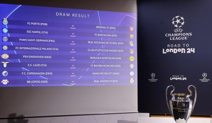 CL draw: Barca, City's last 16 opponents revealed