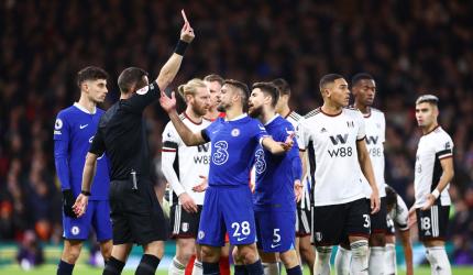 PIX: Felix sent off on debut as Chelsea lose again