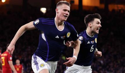 Soccer PIX: Scotland stun Spain; Belgium beat Germany