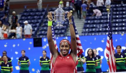 PICS: Gauff rallies to beat Sabalenka and win US Open