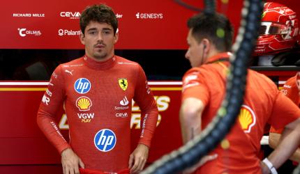 Ferrari's Leclerc fined for swearing