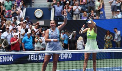 PIX: Ostapenko-Kichenok win US Open women's doubles