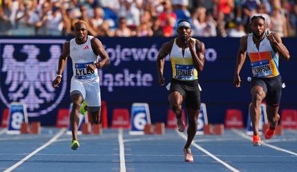 Thompson edges Lyles in Olympic final rematch