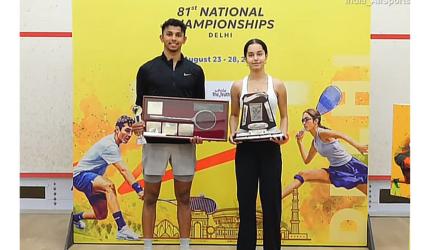 Teen squash sensation Anahat claims hat-trick of national titles