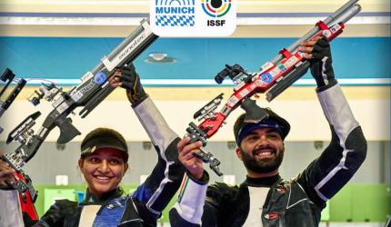 Arya-Arjun shock Olympic champs to win World Cup gold