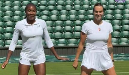 PIX: Sabalenka, Gauff Patch Up By Shaking A Leg!