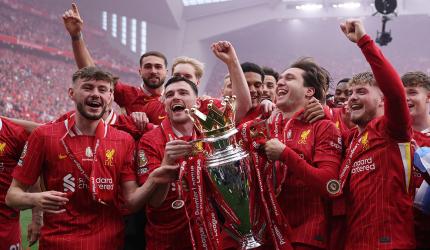 EPL PIX: Champions Liverpool sign off with draw